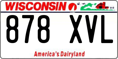 WI license plate 878XVL