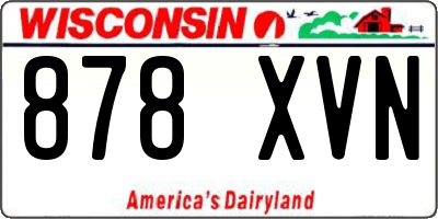 WI license plate 878XVN