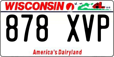 WI license plate 878XVP