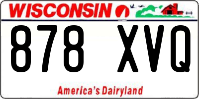 WI license plate 878XVQ