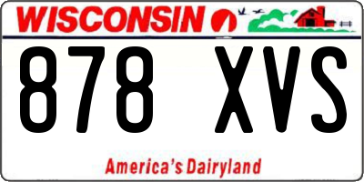 WI license plate 878XVS