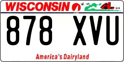 WI license plate 878XVU