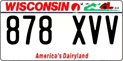 WI license plate 878XVV