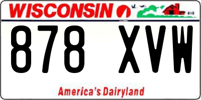 WI license plate 878XVW