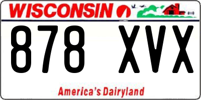 WI license plate 878XVX