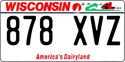 WI license plate 878XVZ
