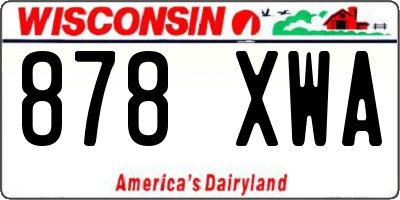 WI license plate 878XWA