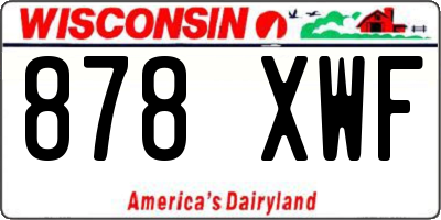 WI license plate 878XWF