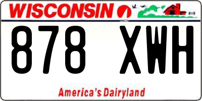 WI license plate 878XWH