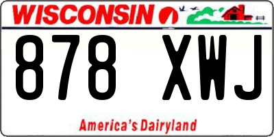 WI license plate 878XWJ