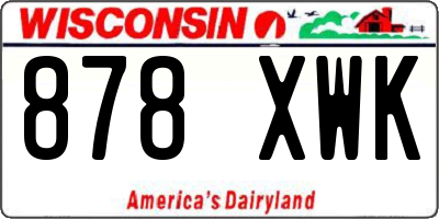 WI license plate 878XWK