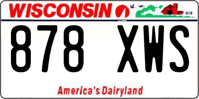 WI license plate 878XWS