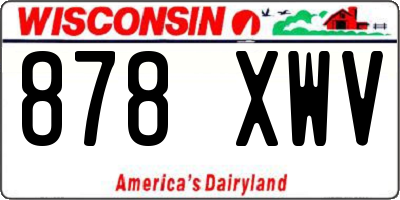 WI license plate 878XWV
