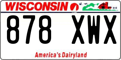 WI license plate 878XWX