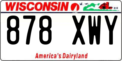 WI license plate 878XWY