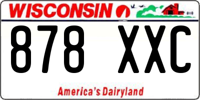 WI license plate 878XXC