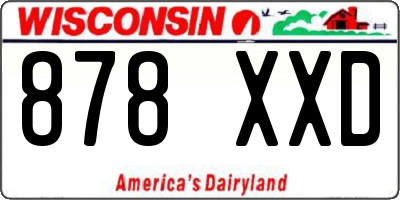 WI license plate 878XXD