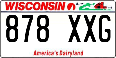 WI license plate 878XXG