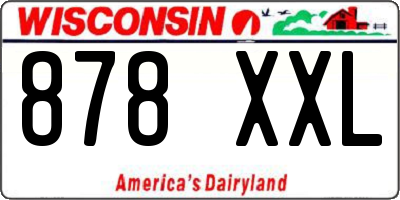 WI license plate 878XXL