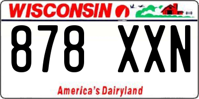 WI license plate 878XXN
