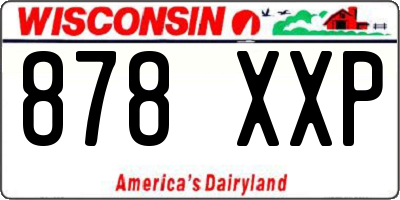 WI license plate 878XXP