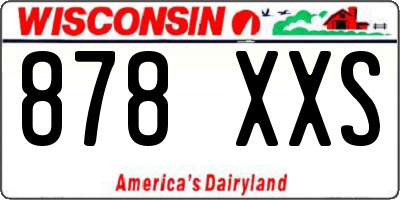WI license plate 878XXS