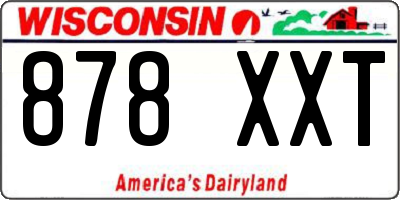 WI license plate 878XXT
