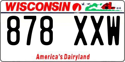 WI license plate 878XXW