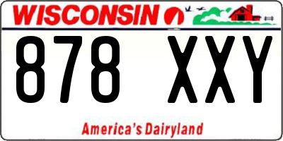 WI license plate 878XXY