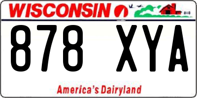 WI license plate 878XYA