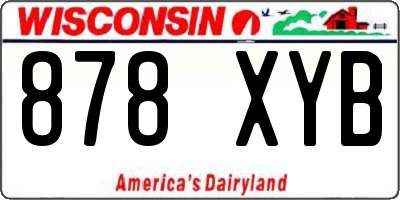 WI license plate 878XYB