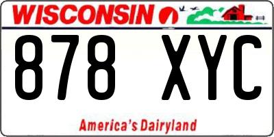 WI license plate 878XYC