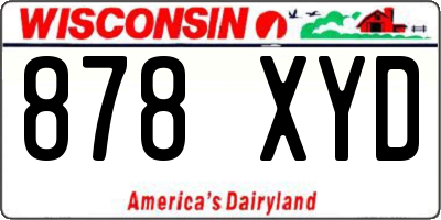 WI license plate 878XYD