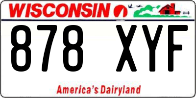 WI license plate 878XYF