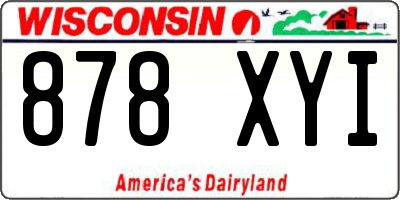 WI license plate 878XYI