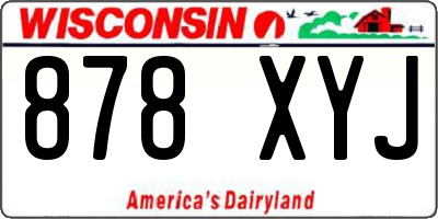 WI license plate 878XYJ