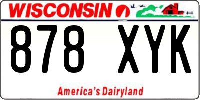 WI license plate 878XYK