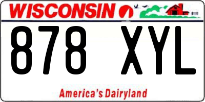 WI license plate 878XYL