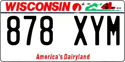 WI license plate 878XYM