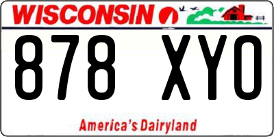 WI license plate 878XYO