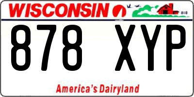 WI license plate 878XYP