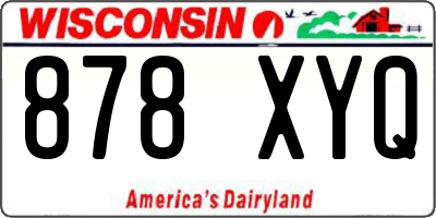 WI license plate 878XYQ
