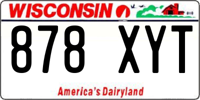 WI license plate 878XYT