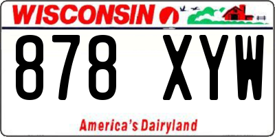 WI license plate 878XYW