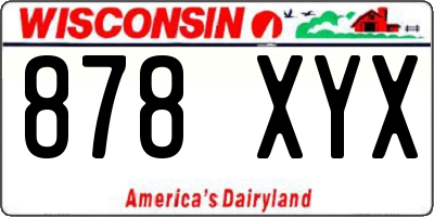 WI license plate 878XYX