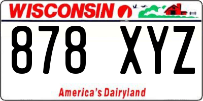WI license plate 878XYZ