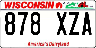 WI license plate 878XZA