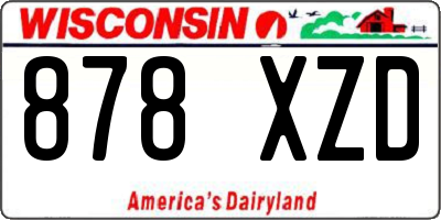 WI license plate 878XZD