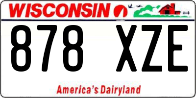 WI license plate 878XZE