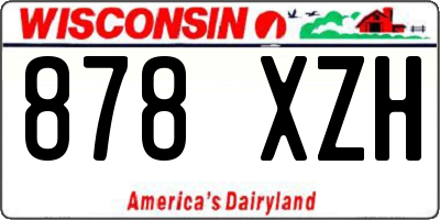 WI license plate 878XZH